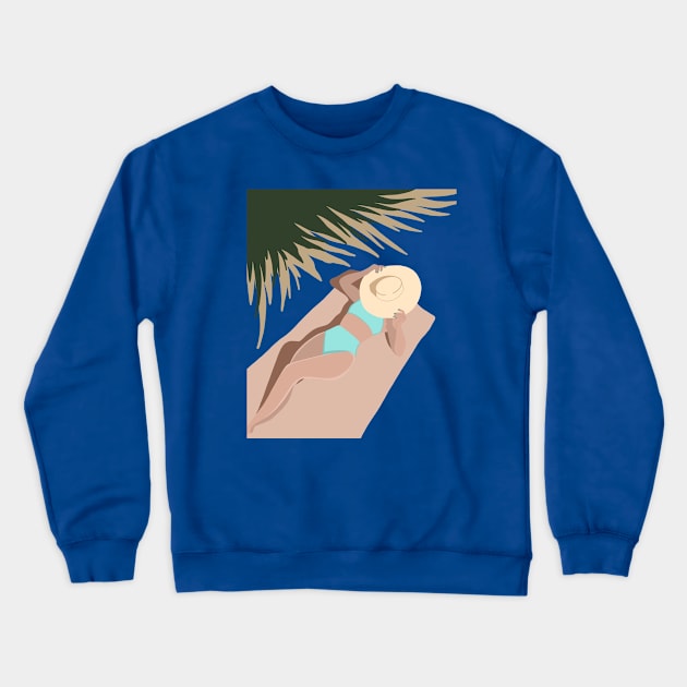 Woman at the beach 5 Crewneck Sweatshirt by Miruna Mares